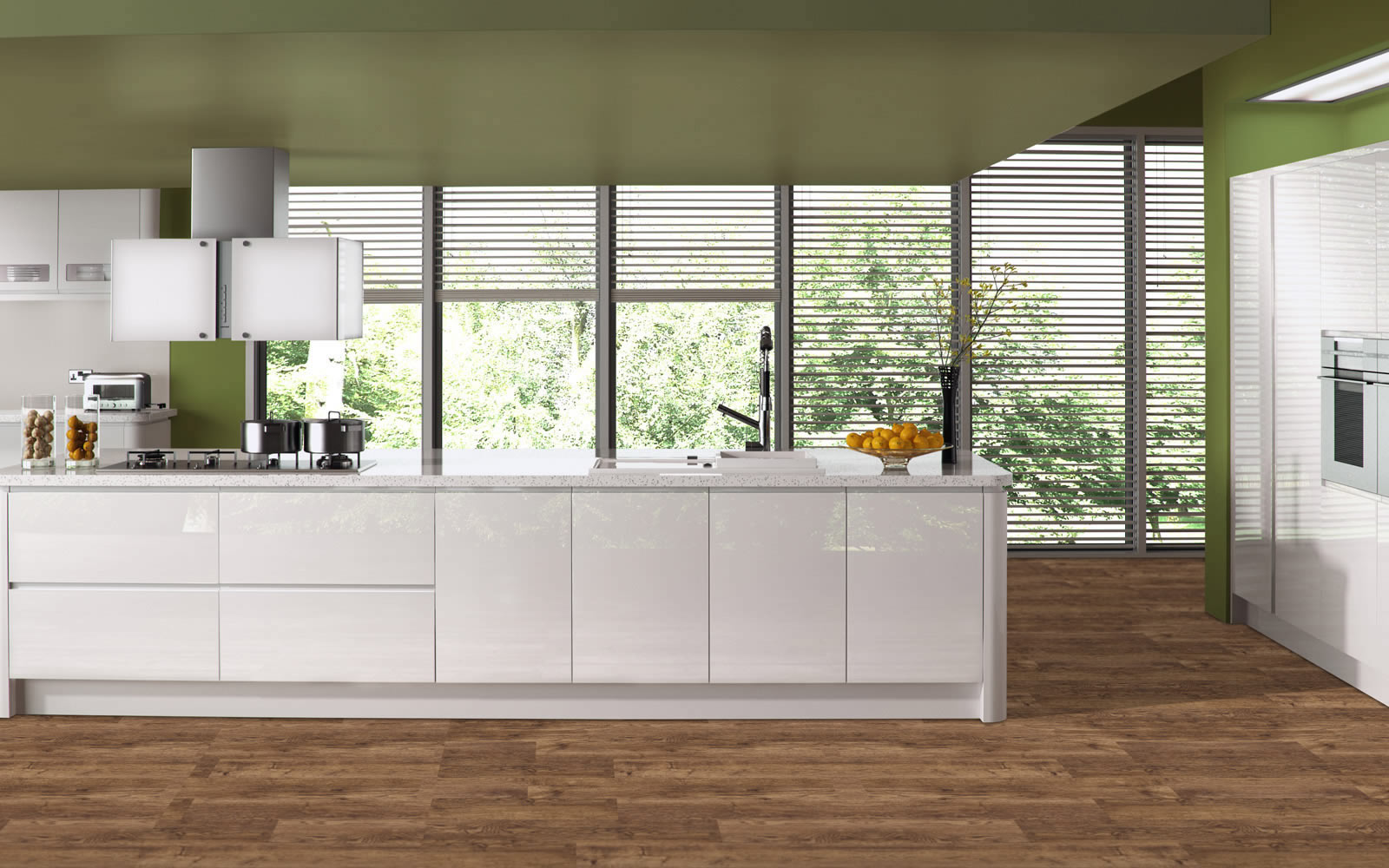 Handleless contemporary kitchen at Select Line Swindon