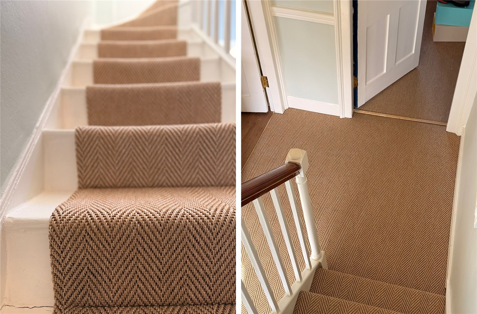 Pattern-matched herringbone flooring in a Victorian Hammersmith home