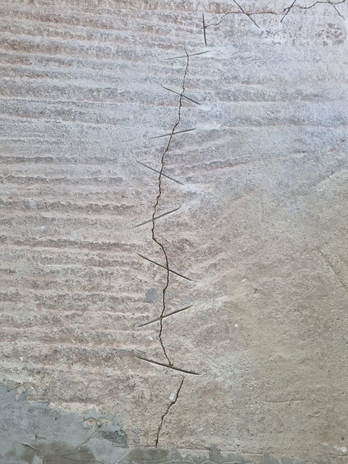 Crack stitching repair to a subfloor before LVT installation by Select Line